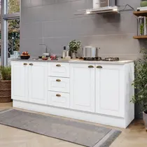 Cozinha Compacta 4 Portas 3 Gavetas Emily