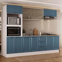 Cozinha Compacta 5 Peças 1 Paneleiro Torre Quente 2 Aéreos 2 Balcões Soho CabeCasa MadeiraOriginals Branco/Azul Cozinha Compacta 5 Peças 1 Paneleiro Torre Quente 2 Aéreos 2 Balcões Soho CabeCasa MadeiraOriginals Branco/Azul