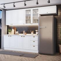 Cozinha Compacta 5 Peças Com Aéreo 3 Portas Com Vidro Amy Casa 812