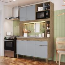Cozinha Compacta 5 Portas e 1 Gaveta com Armário e Balcão CO9510 WoodGriseo - Decibal