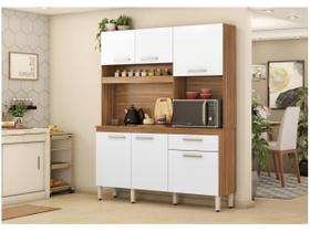 Cozinha Compacta 6 Portas 1 Gaveta 1,60 cm Alamo Amendola / Branco Demobile