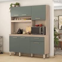 Cozinha Compacta 6 Portas 1 Gaveta Alamo Verde/Avena/Menta Cozinha Compacta 6 Portas 1 Gaveta Alamo Verde/Avena/Menta