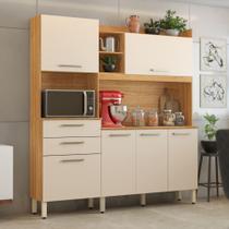 Cozinha Compacta 6 Portas 2 Gavetas com Tampo Select Demóbile Cozinha Compacta 6 Portas 2 Gavetas com Tampo Select Demóbile
