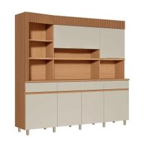Cozinha Compacta 6 Portas 3 Gavetas 100% MDF Realeza 220cm - Nesher
