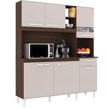 Cozinha Compacta 6 Portas 439 Chocolate Off White POQQ