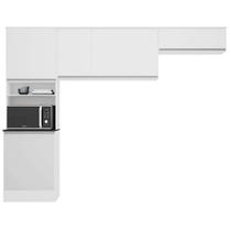 Cozinha Compacta 6 Portas Branco 10001 - Poliman Móveis