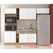 Cozinha Compacta 7 portas 2 Gavetas com Balcão para Pia Ferrara da Poliman Móveis