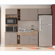 Cozinha Compacta 7 Portas 2 Gavetas com Balcão para Pia Ferrara da Poliman Móveis