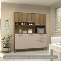 Cozinha Compacta 7 Portas E 2 Gavetas Com Tampo Luciane Móveis Carvalho Avelã Cinnamon Cozinha Compacta 7 Portas E 2 Gavetas Com Tampo Luciane Móveis Carvalho Avelã Cinnamon