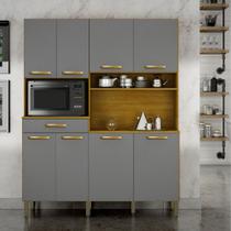 Cozinha Compacta 8 Portas 1 Gaveta com Tampo Pratic 1600 CHF Cozinha Compacta 8 Portas 1 Gaveta com Tampo Pratic 1600 CHF