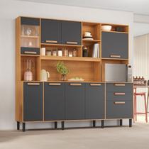 Cozinha Compacta 8 Portas 3 Gavetas 220cm Espaço para Forno e 5 Nichos Nápoles Itatiaia Cozinha Compacta 8 Portas 3 Gavetas 220cm Espaço para Forno e 5 Nichos Nápoles Itatiaia