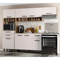 Cozinha Compacta 8 Portas 3 Gavetas Com Balcão Tampo Siena - Poliman Móveis