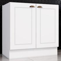 Cozinha Compacta 80 Cm Americana 2 Portas 100% Mdf Branco Hp C355 - Pnr Móveis