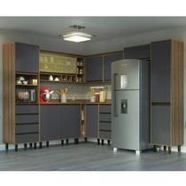 Cozinha Compacta 9 Peças 10 Portas 8 Gavetas Confort