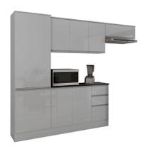 Cozinha Compacta 9 Portas 2 Gavetas Com Balcão Tampo Paris Plus - Poliman Móveis