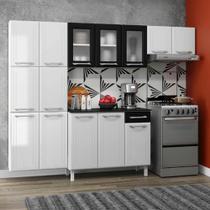 Cozinha Compacta Aço Topázio 3pçs Branco Preto Cozinha Compacta Aço Topázio 3pçs Branco Preto