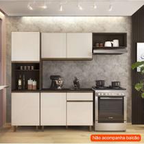 Cozinha Compacta Allegra 4 PT Amêndoa e Off White - Poliman