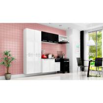 Cozinha Compacta Amanda De Aço 4 Peças Itatiaia Branco/Preto