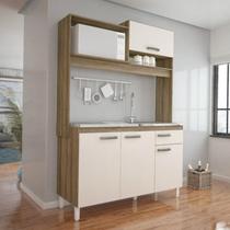 Cozinha Compacta Amêndoa Off White - Yasmin Móveis Sul