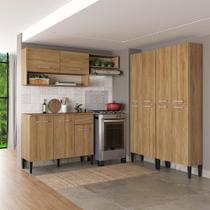 Cozinha Compacta Arizona Fusion Three 13 Portas 1 Gaveta MDP 293CM Amadeirado Cozinha Compacta Arizona Fusion Three 13 Portas 1 Gaveta MDP 293CM Amadeirado