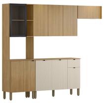 Cozinha Compacta Balcão Com Tampo 120cm Laura Plus Freijó/Soft Z06 - Mpozenato Cozinha Compacta Balcão Com Tampo 120cm Laura Plus Freijó/Soft Z06 - Mpozenato