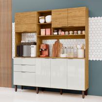 Cozinha Compacta Boreal 7 Portas 2 Gavetas Marrocos/Off White - Mx Móveis