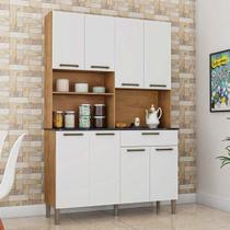 Cozinha Compacta com 8 Portas 1 Gaveta e Espaço para Micro-ondas 100% MDF San Marino