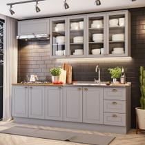 Cozinha Compacta Com Balcão Para Cooktop 6 Peças Amy Casa 812