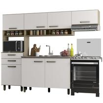 Cozinha Compacta Com Balcao Para Pia 10027x17037 Oak Off White PLN