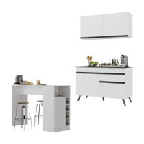 Cozinha Compacta com Bancada Americana 1 Porta Veneza Multimóveis MP2207