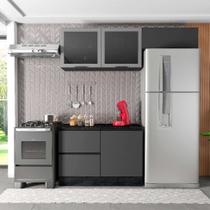 Cozinha Compacta com Tampo Edna 4 PT 3 GV Grafite