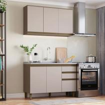 Cozinha Compacta Connect 6 Portas 2 Gavetas 100% Mdf Duna/Cristal - Henn