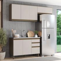 Cozinha Compacta Connect 7 Portas 2 Gavetas 100% Mdf Duna/Cristal - Henn