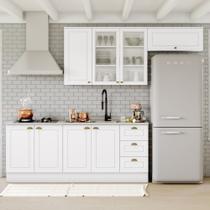 Cozinha Compacta de 04 Peças com Aéreo para Geladeira Nova York Henn