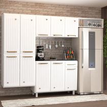 Cozinha Compacta de Aço Suspensa Itajaí 10 Portas 1 Gaveta Branco - Panorama Móveis