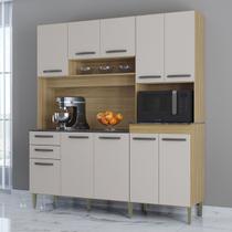 Cozinha Compacta Elisa 10 Portas 2 Gavetas Damasco/Off White - Poquema