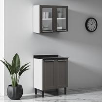 Cozinha Compacta em Aço 2 Peças 4 Portas Florença Itatiaia Cozinha Compacta em Aço 2 Peças 4 Portas Florença Itatiaia