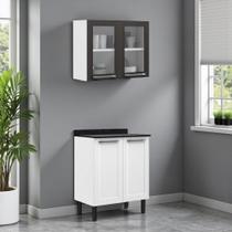 Cozinha Compacta em Aço 2 Peças 4 Portas Florença Itatiaia Cozinha Compacta em Aço 2 Peças 4 Portas Florença Itatiaia