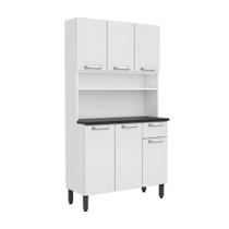 Cozinha Compacta em Aço 6 Portas 1 Gaveta Múltipla Bertolini