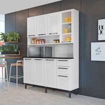 Cozinha Compacta em Aço 8 Portas 2 Gavetas 140cm Florença Itatiaia Branco Cozinha Compacta em Aço 8 Portas 2 Gavetas 140cm Florença Itatiaia Branco