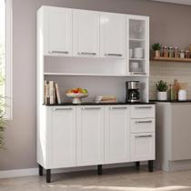 Cozinha Compacta em Aço 8 Portas 2 Gavetas com Nicho 195 x 140cm Florença Itatiaia Branco Cozinha Compacta em Aço 8 Portas 2 Gavetas com Nicho 195 x 140cm Florença Itatiaia Branco