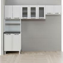 Cozinha Compacta em Aço 9 Portas Esmeralda Branco Telasul Cozinha Compacta em Aço 9 Portas Esmeralda Branco Telasul