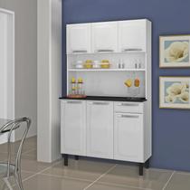 Cozinha Compacta em Aço com Tampo 6 Portas 1 Gaveta 105cm Rose Itatiaia