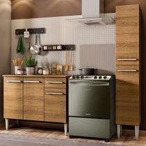 Cozinha Compacta Emilly Silver com Balcão e Paneleiro Madesa Cozinha Compacta Emilly Silver com Balcão e Paneleiro Madesa