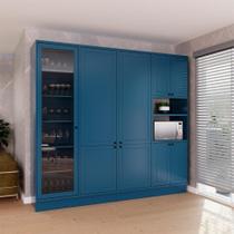 Cozinha Compacta Évora 9 PT Azul Órion Cozinha Compacta Évora 9 PT Azul Órion