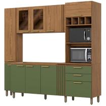 Cozinha Compacta Henn BC01-216 10 Portas 2 Gavetas 210x236x53,5cm