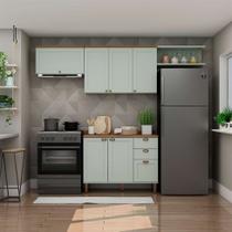 Cozinha Compacta Iluminata 6 PT 3 GV Verde Mint e Ébano