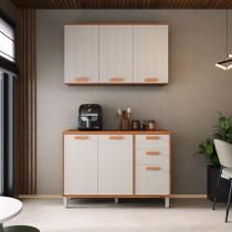 Cozinha Compacta Itatiaia 120cm em Madeira MDP Cinamomo/Fendi Itafriz