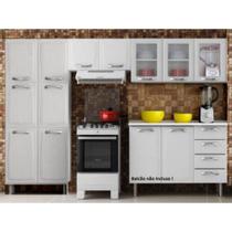 Cozinha Compacta Itatiaia Premium 11 Portas 3 C/ Vidro Branco Neve