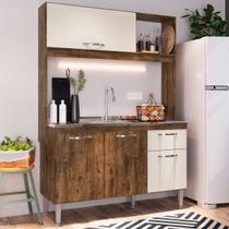 Cozinha Compacta Katy 4 Portas 1 Gaveta Itauba/Off White - Irm Móveis
